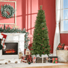 6ft Pencil Artificial Christmas Tree - Realistic & Durable, 6ft Pencil Artificial Christmas Tree with realistic branches and red berries for a festive touch. Easy setup and durable design, perfect for holiday decor.