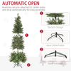 6ft Pencil Artificial Christmas Tree - Realistic & Durable, 6ft Pencil Artificial Christmas Tree with realistic branches and red berries for a festive touch. Easy setup and durable design, perfect for holiday decor.