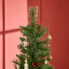 6ft Pencil Artificial Christmas Tree - Realistic & Durable, 6ft Pencil Artificial Christmas Tree with realistic branches and red berries for a festive touch. Easy setup and durable design, perfect for holiday decor.