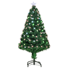 4FT Pre-Lit Christmas Tree with LED Lights, Ideal for small spaces, this 4FT pre-lit artificial Christmas tree with multicolour LED lights offers easy setup and lush, festive decor.