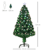 4FT Pre-Lit Christmas Tree with LED Lights, Ideal for small spaces, this 4FT pre-lit artificial Christmas tree with multicolour LED lights offers easy setup and lush, festive decor.