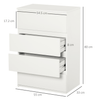 White 4-Drawer Chest - Stylish Storage Cabinet, Elevate storage with our White 4-Drawer Chest. Perfect for bedrooms and living rooms, it combines style and spacious functionality.