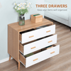 3-Drawer Chest - Elegant Storage in White & Natural Finish, Organize your space with our stylish 3-Drawer Chest. Featuring spacious drawers and a versatile white and natural wood design, it complements any room.