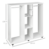 HOMCOM Double Mobile Open Wardrobe, Stylish Storage Solution, Organize your space with the HOMCOM Double Mobile Open Wardrobe, featuring hanging rails and shelves for chic storage in any bedroom.