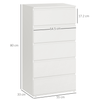 White 5-Drawer Chest – Modern Storage for Home, Upgrade your bedroom with this stylish white 5-drawer chest. Perfect for ample storage of clothes and accessories, adding elegance and functionality.