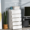 White 5-Drawer Chest – Modern Storage for Home, Upgrade your bedroom with this stylish white 5-drawer chest. Perfect for ample storage of clothes and accessories, adding elegance and functionality.