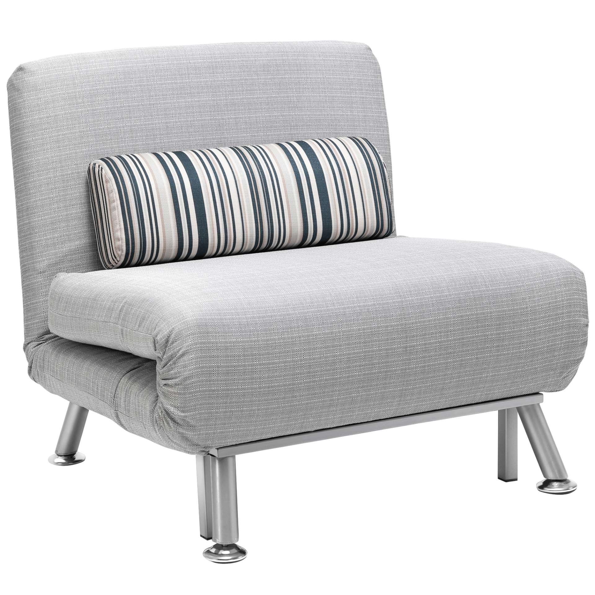 Convertible Sofa Bed with Adjustable Backrest - Grey, Discover the Convertible Single Sofa Bed, perfect for small spaces. Switch between a stylish chair and cozy bed effortlessly. Ideal comfort and versatility.