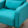 Teal Mid-Century Accent Chair - Linen Upholstered, Elevate your decor with the HOMCOM Teal Accent Chair. Features soft linen-touch fabric and wooden frame, perfect for living rooms and bedrooms.