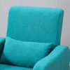 Teal Mid-Century Accent Chair - Linen Upholstered, Elevate your decor with the HOMCOM Teal Accent Chair. Features soft linen-touch fabric and wooden frame, perfect for living rooms and bedrooms.