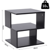 Modern 2-Tier Coffee Side Table - Sleek Black Design, Enhance your living space with this modern 2-tier coffee side table. Sleek black design with storage shelf offers style and practicality for any decor.