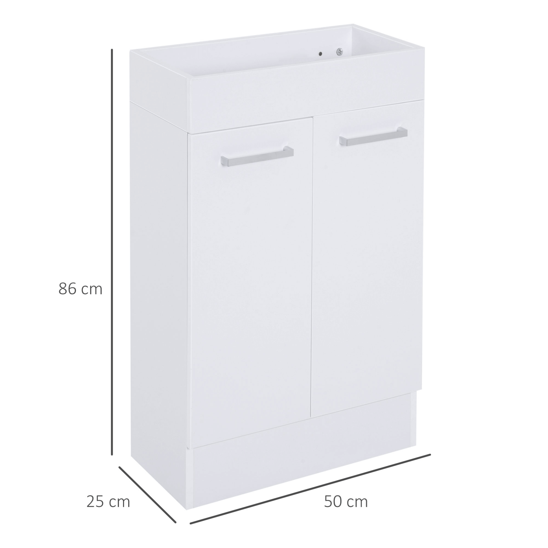 kleankin Under Sink Vanity Unit | Space-Saving Design, Transform your bathroom with the kleankin under sink vanity. Stylish, compact, and comes with soft-closing doors for modern elegance.