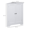 Triangle Bathroom Cabinet - Space-Saving Corner Storage, Optimize compact bathrooms with the kleankin Triangle Bathroom Cabinet. Features a recessed door and adjustable shelf for stylish, functional storage.