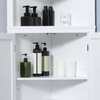 kleankin Triangle Bathroom Cabinet - Space-Saving Storage, Optimize your space with the stylish kleankin Triangle Cabinet, featuring 3-tier shelves and a spacious cupboard for all your storage needs.