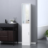 Tall Mirrored Bathroom Cabinet – Space-Saving Storage, Maximize your bathroom space with the sleek Kleankin tall cabinet featuring adjustable shelves and a push-open mirror design for easy access.