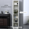 Tall Mirrored Bathroom Cabinet – Space-Saving Storage, Maximize your bathroom space with the sleek Kleankin tall cabinet featuring adjustable shelves and a push-open mirror design for easy access.