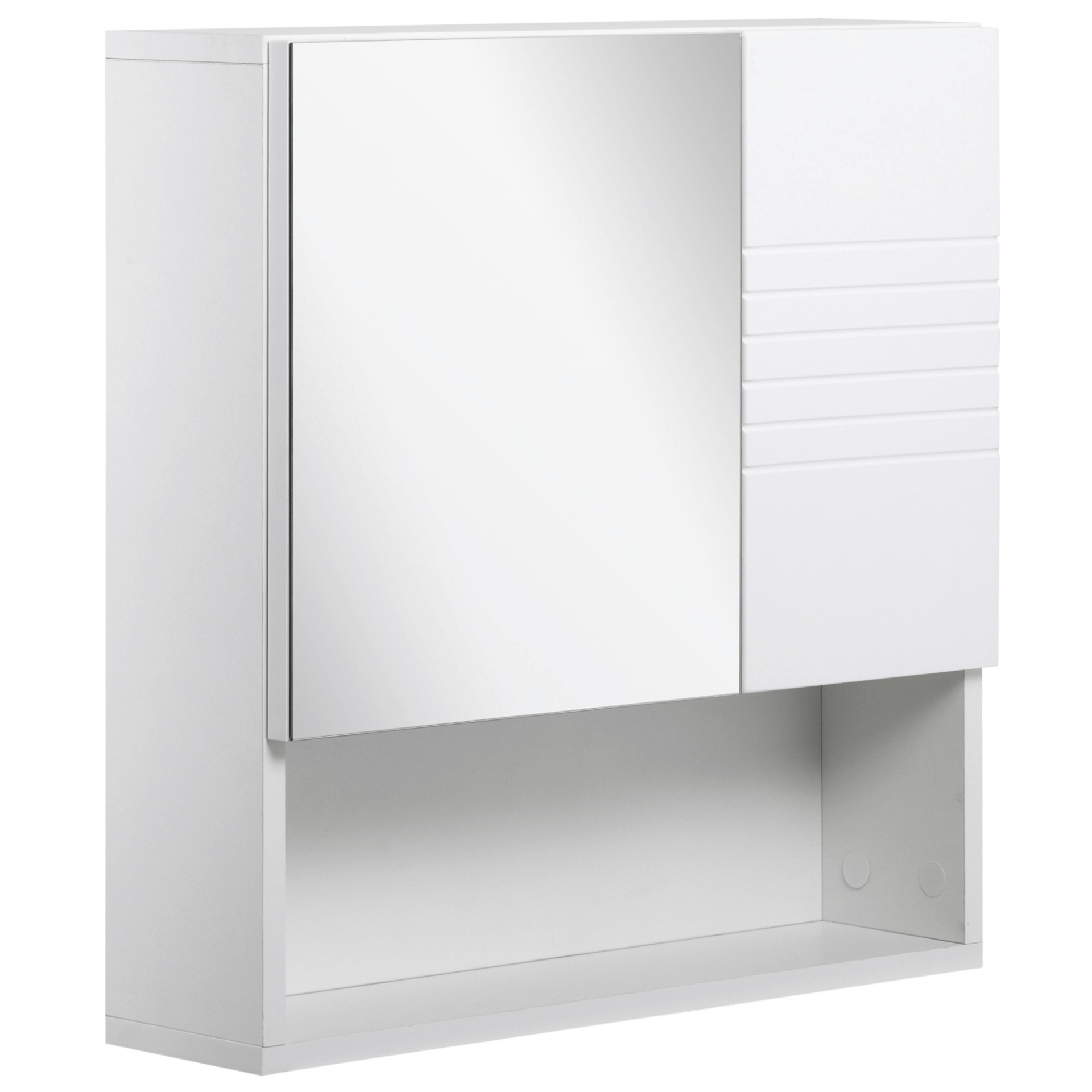 kleankin Bathroom Mirror Cabinet - Stylish Storage Solution, Upgrade your bathroom with the kleankin Mirror Cabinet featuring double doors, adjustable shelves, and ample storage space. Perfect for modern homes!