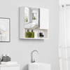 kleankin Bathroom Mirror Cabinet - Stylish Storage Solution, Upgrade your bathroom with the kleankin Mirror Cabinet featuring double doors, adjustable shelves, and ample storage space. Perfect for modern homes!