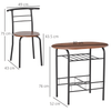 3-Piece Industrial Dining Table Set - great for Small Spaces, Upgrade your space with our 3-piece dining table set, featuring a metal frame, wood top, storage shelf, and 2 chairs. Ideal for kitchens and breakfast nooks.