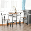 3-Piece Industrial Dining Table Set - great for Small Spaces, Upgrade your space with our 3-piece dining table set, featuring a metal frame, wood top, storage shelf, and 2 chairs. Ideal for kitchens and breakfast nooks.