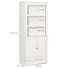 HOMCOM 6-Tier Kitchen Cupboard - Maximize Space, Maximize your kitchen space with the HOMCOM freestanding cupboard featuring adjustable shelves and ample storage for all your essentials.