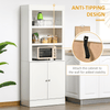 HOMCOM 6-Tier Kitchen Cupboard - Maximize Space, Maximize your kitchen space with the HOMCOM freestanding cupboard featuring adjustable shelves and ample storage for all your essentials.