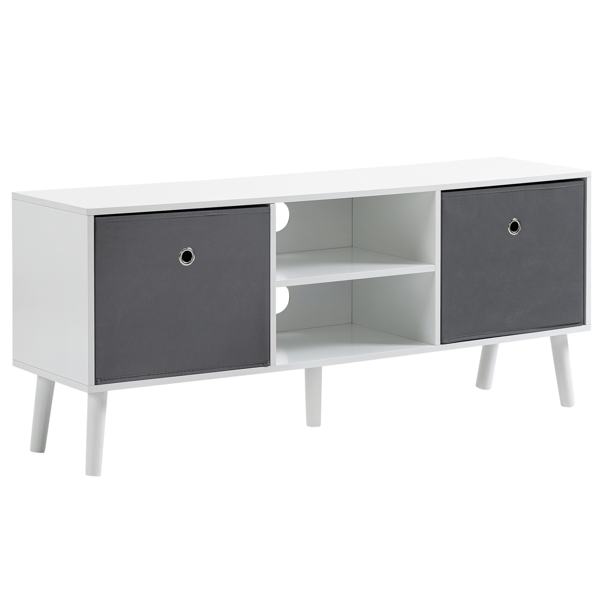 TV Cabinet Stand with Foldable Drawers & Shelves, Organize your space with our TV cabinet for 50