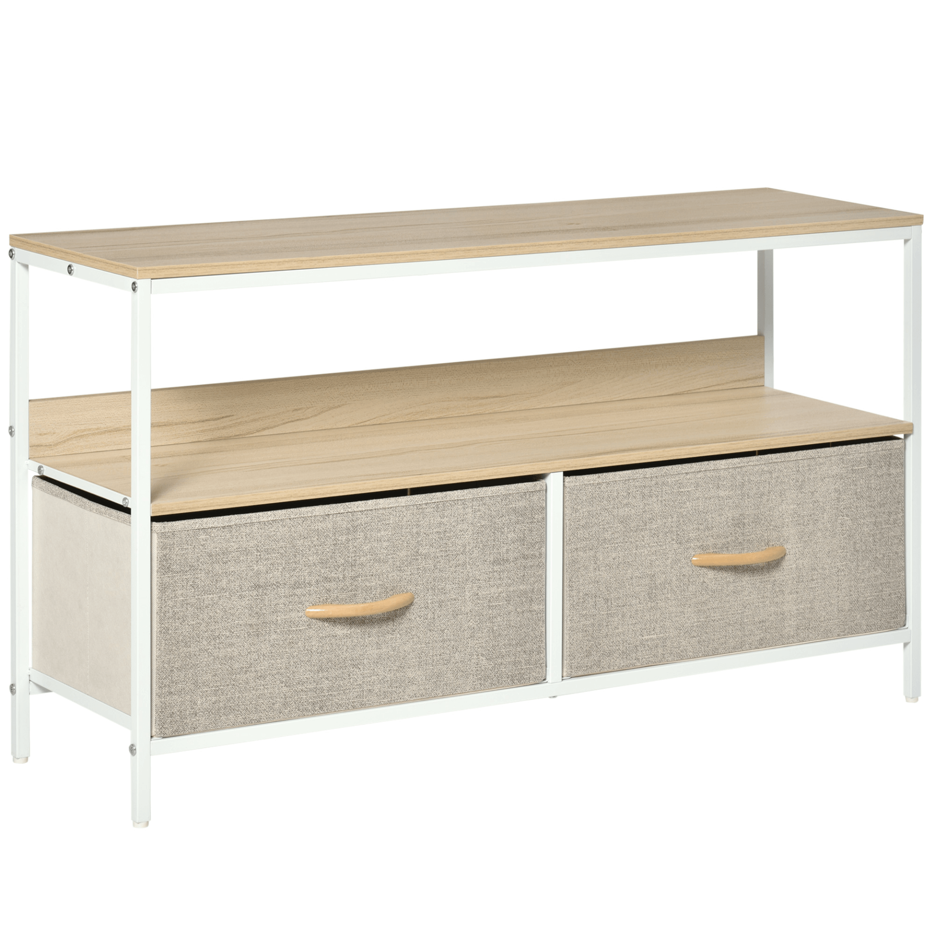 Stylish Maple Wood TV Cabinet with Linen Drawers, Upgrade your living room with our maple wood TV cabinet. Features foldable linen drawers and shelves for ample storage. Stylish and durable design.