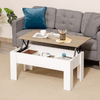 Lift Top Coffee Table with Hidden Storage, Modern Piece, Upgrade your living room with a sleek, multifunctional lift-top coffee table featuring hidden storage and a convenient work surface. Stylish and practical!