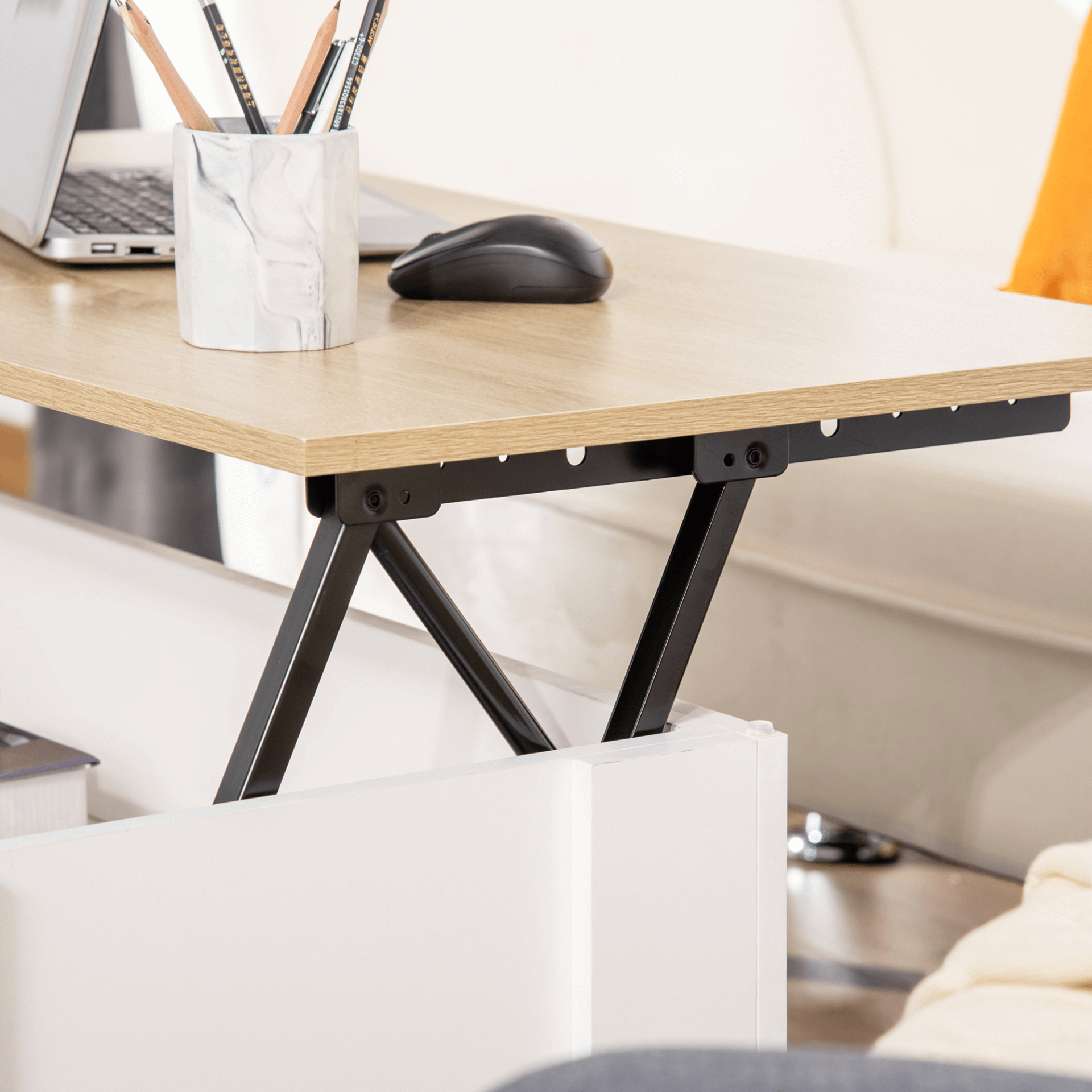 Lift Top Coffee Table with Hidden Storage, Modern Piece, Upgrade your living room with a sleek, multifunctional lift-top coffee table featuring hidden storage and a convenient work surface. Stylish and practical!