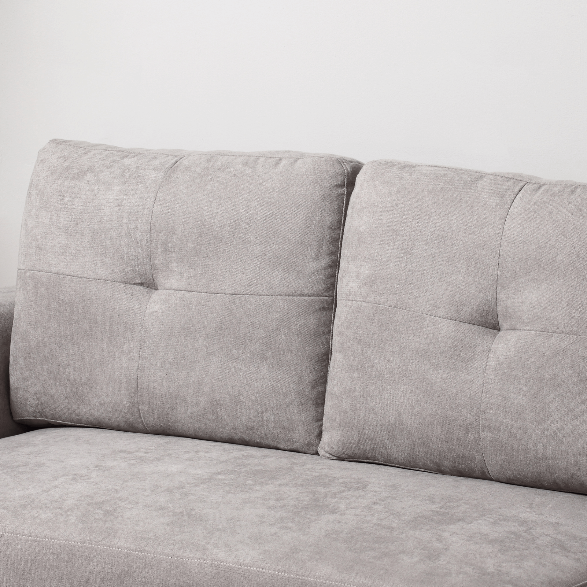 Grey L-Shaped Sofa Bed with Storage, Discover the HOMCOM Grey Linen-Look L-Shaped Sofa Bed. Perfect for studio apartments, it offers comfort, under-seat storage, and a space-saving design.