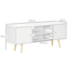 Modern TV Unit Cabinet for 55" TVs - White TV Stand, Enhance your living room with a stylish TV unit cabinet, ideal for 55" TVs. Features a sleek design, storage shelves, and wood legs.