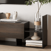 Modern 65" TV Cabinet & Wall Shelf - Black & Dark Brown, Shop our sleek Modern TV Cabinet with Wall Shelf. Stylish design, ample storage, in black and dark brown. Perfect for any home or office space!