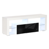 Sleek 140cm TV Stand LED RGB Lights, Discover the sleek 140cm TV stand with LED RGB lights, ample storage for 55-inch TVs, and high gloss black & white design. Perfect for modern living spaces!