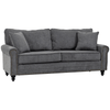 Grey 2 Seater Sofa | Elegant Loveseat for Living Room, Upgrade your home with this stylish grey 2 seater sofa, featuring nailhead trim and cushions. Perfect for small spaces.