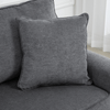 Grey 2 Seater Sofa | Elegant Loveseat for Living Room, Upgrade your home with this stylish grey 2 seater sofa, featuring nailhead trim and cushions. Perfect for small spaces.