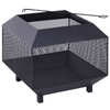 Square Metal Fire Pit - Enjoy Warm Outdoor Gatherings, Elevate your backyard with our Metal Fire Pit. Perfect for any outdoor event with a 360-degree fire view. Sturdy, heat-resistant, and ideal for all seasons.