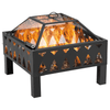 Outsunny Outdoor Fire Pit - Cozy Black Wood Burner, Enjoy cozy evenings with the Outsunny Fire Pit. Stylish, functional, and perfect for your patio or backyard gatherings.