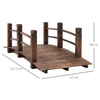 Wooden Garden Bridge | Stained Arc Outdoor Walkway, Elevate your garden with the Outsunny Wooden Garden Bridge. Ideal for ponds, streams, and yards, adding both rustic charm and functionality.