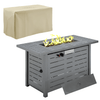 Outsunny 50000BTU Propane Gas Fire Pit Table, Enjoy warmth and dining with the Outsunny Fire Pit Table. Stylish design enhances your patio while providing 50,000 BTUs of smokeless heat.