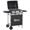 2 Burner Gas Barbecue Grill 5.6kW with Side Shelves, Enhance your outdoor cooking with our 2 Burner Gas Barbecue Grill - powerful 5.6kW output, side shelves & wheels for convenience. Perfect for family gatherings!