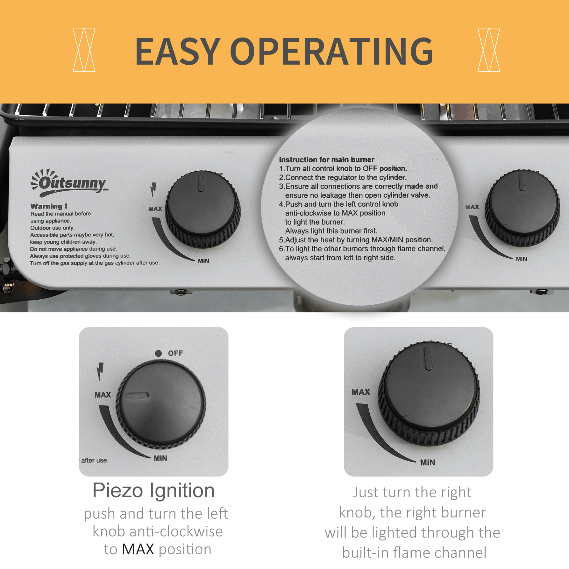 2 Burner Gas Barbecue Grill 5.6kW with Side Shelves, Enhance your outdoor cooking with our 2 Burner Gas Barbecue Grill - powerful 5.6kW output, side shelves & wheels for convenience. Perfect for family gatherings!