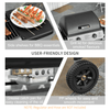 2 Burner Gas Barbecue Grill 5.6kW with Side Shelves, Enhance your outdoor cooking with our 2 Burner Gas Barbecue Grill - powerful 5.6kW output, side shelves & wheels for convenience. Perfect for family gatherings!