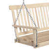 2-Seater Wooden Swing Bench - Natural Garden Swing, Enjoy this stylish and durable 2-seater wooden swing bench. Perfect for gardens, with galvanized steel attachments for easy hanging.