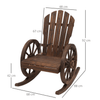 Adirondack Rocking Chair - Outdoor Garden Armchair, Discover comfort with the Wooden Adirondack Rocking Chair. Durable fir wood, carbonized finish, and a curved base for smooth rocking. Perfect for any patio.