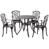 Patio Cast Aluminium 5 PCS Dining Set - Elegant & Durable, Elevate your outdoor space with our Patio Cast Aluminium 5 PCS Dining Set. Rust-resistant, weatherproof, and beautifully crafted for patios, and gardens.