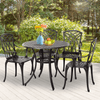 Patio Cast Aluminium 5 PCS Dining Set - Elegant & Durable, Elevate your outdoor space with our Patio Cast Aluminium 5 PCS Dining Set. Rust-resistant, weatherproof, and beautifully crafted for patios, and gardens.