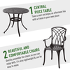 Patio Cast Aluminium 5 PCS Dining Set - Elegant & Durable, Elevate your outdoor space with our Patio Cast Aluminium 5 PCS Dining Set. Rust-resistant, weatherproof, and beautifully crafted for patios, and gardens.