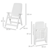 Set of 2 Folding Plastic Dining Chairs – Adjustable, Versatile folding plastic dining chairs with a 4-position adjustable backrest. Perfect for indoor & outdoor events, camping, and more. Comfortable and stylish.