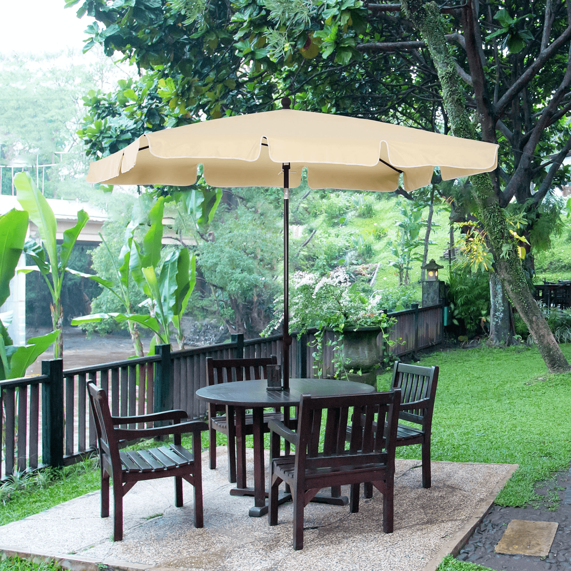 Adjustable Tilt Aluminium Sun Parasol - 2M x 1.25M, Enjoy optimal outdoor shade with our 2M x 1.25M Aluminium Sun Parasol. This durable patio umbrella offers ample coverage and longevity.