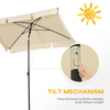 Adjustable Tilt Aluminium Sun Parasol - 2M x 1.25M, Enjoy optimal outdoor shade with our 2M x 1.25M Aluminium Sun Parasol. This durable patio umbrella offers ample coverage and longevity.